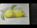 【土人教画】578 彩铅画 柠檬terrain art class crayon lemon土人老师网课报名微信号：16478318998