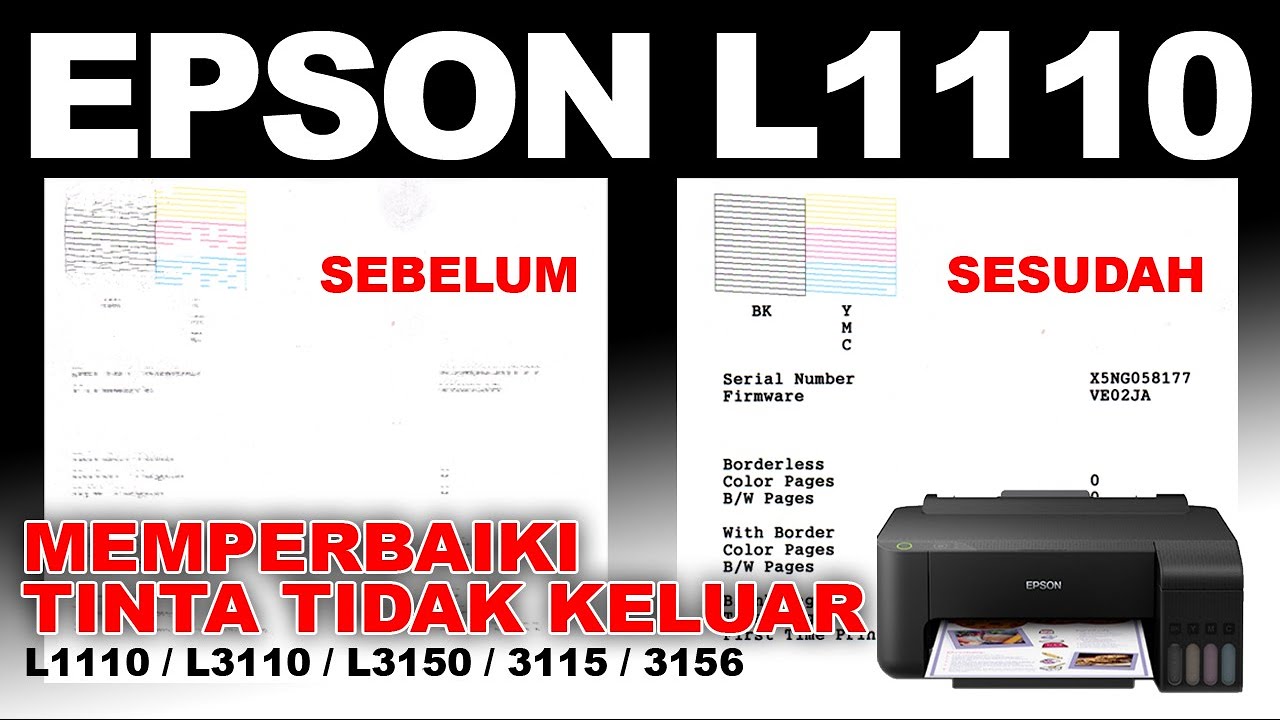 Penyebab Tinta Tidak Keluar Normal Di Epson L1110 | Memperbaiki Hasil ...