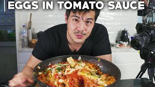 Shakshuka Eggs Recipe (Eggs in Tomato Sauce Best Breakfast)