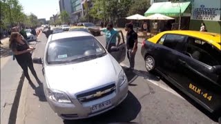 ¿Estrés de fin de año? Violenta pelea entre conductores en Talca