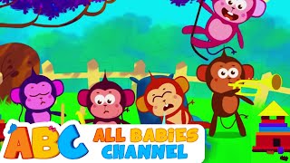 All Babies Channel | Five Little Monkeys Jumping On The Bed | Nursery Rhymes | Kids Songs