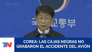 Las cajas negras del avión que se estrelló en Corea del Sur dejaron de grabar antes del accidente