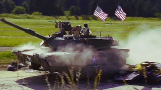 CARS CRUSHED: Soldiers SMASH THROUGH Precision Driving Course in M1A2 Abrams Tanks!