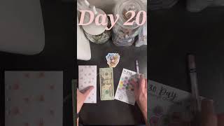 Day # 20 of saving $300 in 30 Days! Adding $20!