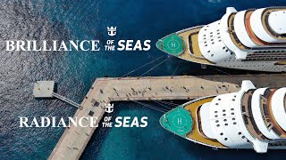 Aerial Comparison: Brilliance of the Seas vs Radiance of the Seas