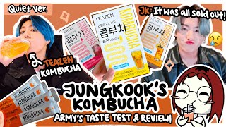 I Tried Jungkook's Kombucha on VLIVE! 🍵 | BTS 방탄소년단 정국 티젠 콤부차 TEAZEN Kombucha Review \u0026 Unboxing