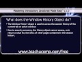 JavaScript Training Tutorial What Does the Window History Object Do?