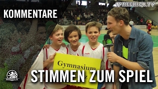 Gymnasium Steglitz - Wald-Grundschule - Die Stimmen zum Spiel (40. Drumbo Cup 2014, Jungen-Finale)