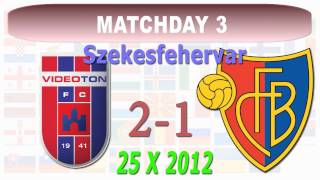 Videoton in EUROPA League 2012-13 Basel - Videoton 8 November 2012