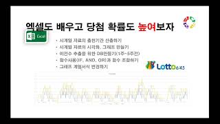 엑셀로 로또분석 3 - 로또 예상번호, 로또 시계열그래프 만들기, 로또 당첨번호를 엑셀로 분석하여 당첨확률을 대폭 올려보자