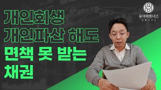 개인회생, 개인파산 해도 면책 못받는 채권 (비면책 채권)