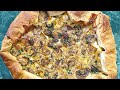 torta rustica con funghi