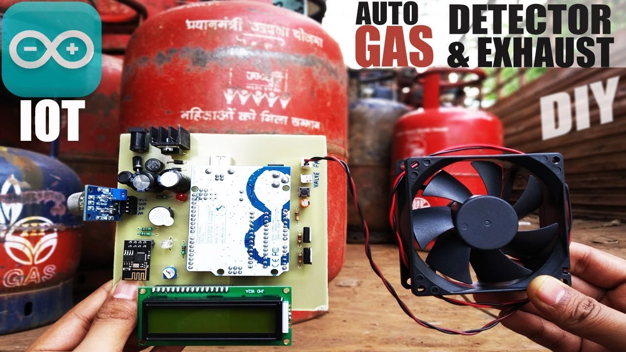 How To Make IOT Gas Leak Detector & Auto Exhaust Using Arduino - YouTube