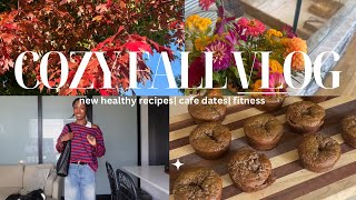 COZY FALL VLOG: lots of cooking, pumpkin chai muffins recipe, cafe date, wellness challenge update!