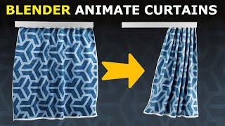 Curtain Animations Are EASY | Blender Tutorial | Open & Close