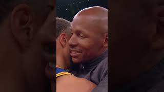 Stephen Curry Shares Historic Moment With Ray Allen After Breaking NBA 3PT Record 🙏 #Shorts