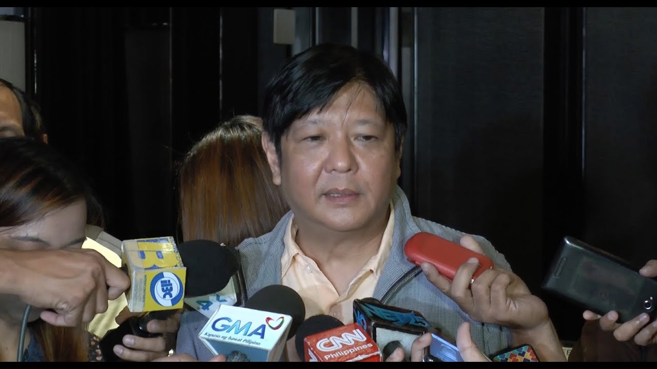 Sen Bongbong Marcos Press Conference At Sofitel Hotel Youtube