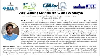 Deep Learning Methods for Audio-EEG Analysis - Mr. Jaswanth Reddy Katthi