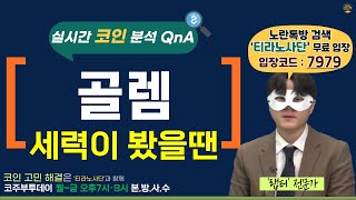 [코주부투데이] 골렘, 세력이 보는 가격