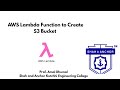 AWS Lambda function to Create  S3 Bucket
