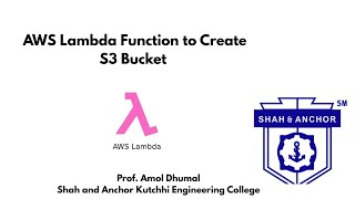 AWS Lambda function to Create S3 Bucket