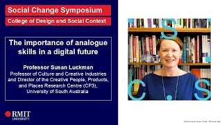 Social Change Symposium keynote: The importance of analogue skills in a digital future