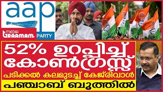 52% ഉറപ്പിച്ച് കോൺഗ്രസ്സ്, പടിക്കൽ കലമുടച്ച് കേജ്‌രിവാൾ; പഞ്ചാബ് ബൂത്തിൽ | PUNJAB ELECTION 2022