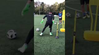 Jumping high with OH Leuven pro Goalkeeper in Belgium
