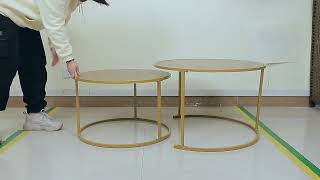 Modern Nesting Side Coffee Table Set of 2