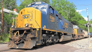 Rare CSX EMD SD70MAC Leading Empty Ethanol Tank Train