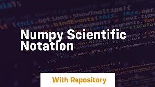numpy scientific notation