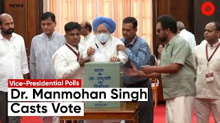 Vice Presidential Poll: Former PM Dr. Manmohan Singh Casts Vote