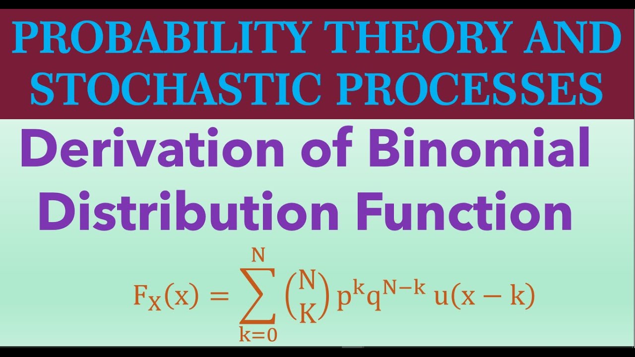 Derivation Of Binomial Distribution Function - YouTube