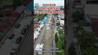 PROGRES  KONSTRUKSI  JALUR  LAYANG  KERETA  API  MEDAN BINJAI  #SHORTS