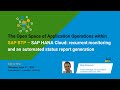 The Open Space of Application Operations within SAP BTP - SAP HANA Cloud: Monitoring & Reporting