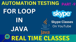 For Loop In Java - Software Testing Online Classes
