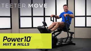 20 Min HIIT & Hills Workout | Power10 Elliptical Rower | Teeter Move