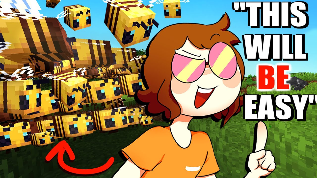 Minecraft But When I Say 'B' A BEE Kills Me - YouTube