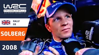 SOLBERG interview Rally GB 2008 end of stage 12 Subaru Impreza WRC