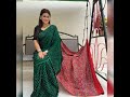 *ajrakh with bandhej modal silk saree