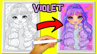 Rainbow High VIOLET Willow Coloring with Art Markers