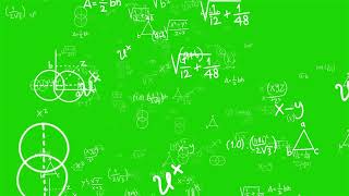 4K Math Background Greenscreen effect Chromakey Copyright free
