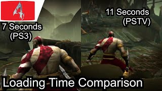 God of War HD PS3 vs PSTV PS Vita Loading Time Comparison