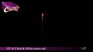 Red \u0026 White strobe tail Одиночный салют (ot 413)