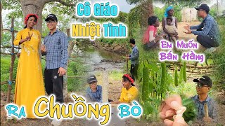 Huy Khánh Vlogs || Cô Giáo Nhiệt Tình Cùng Bà Con Làm Chuồng Bò - Em Gái Tật Nguyền Muốn Bán Hàng ??