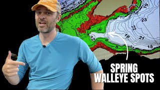Finding Post-spawn Walleye Locations - Using Map of Devils Lake ND
