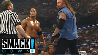 The Rock & The Undertaker Vs Kurt Angle & Triple H w/ Stephanie McMahon Part 2 - SMACKDOWN!