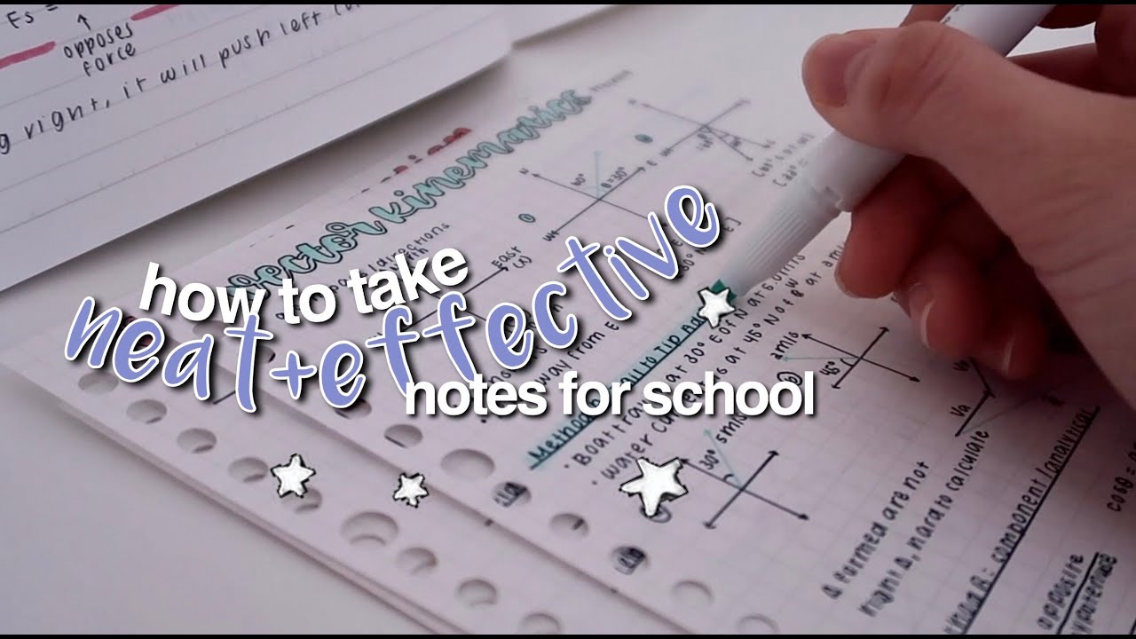 How I Take Neat & Effective Notes ☆ - YouTube