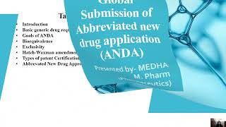 GLOBAL SUBMISSION OF ANDA | M.PHARM | PHARMACEUTICAL REGULATORY AFFAIRS |