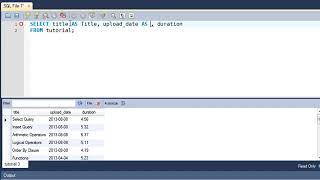 SQL Tutorial 28 Aliasing Through AS Clause